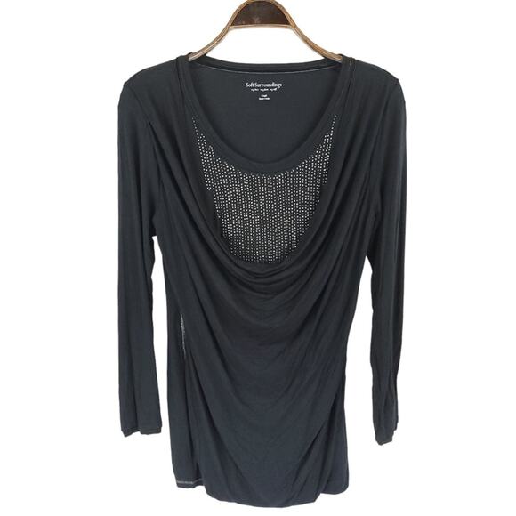 Soft Surroundings Beaded Tunic Long Sleeve Top - Picture 2 of 7